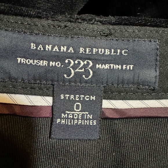 GORGEOUS  #FALL2025  BANANA REPUBLIC   BLACK VELVET TROUSER/PANTS  SIZE: 0  #W - Picture 9 of 11